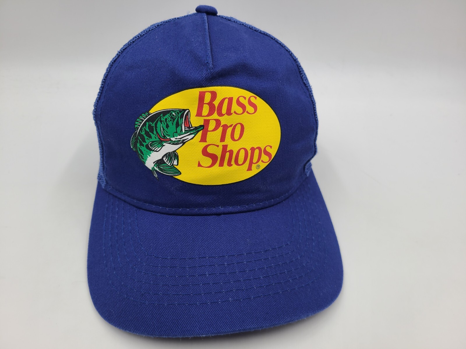 Bass Pro Shops Mesh Trucker Snapback Hat Cap Hunt Fish Outdoors Men Women Blue