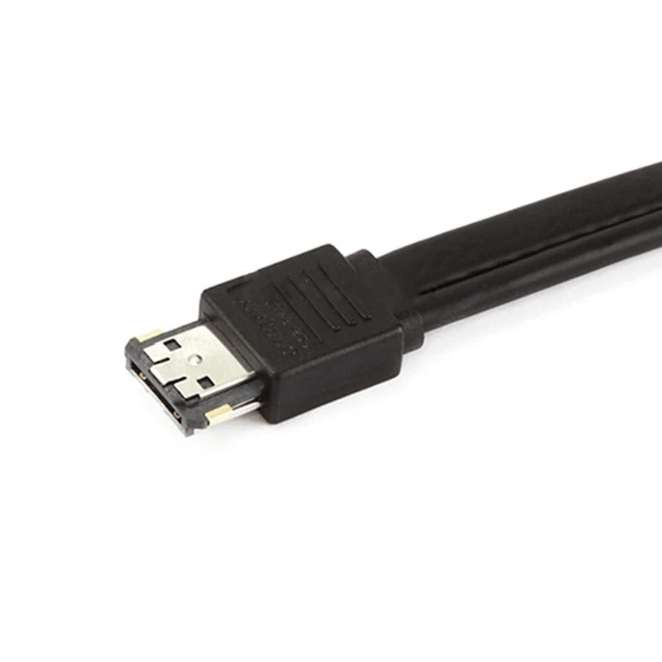 19" Power eSATA eSATAp to SATA 22-Pin HDD Hard Drive Data Cable External Black - Image 2 of 2