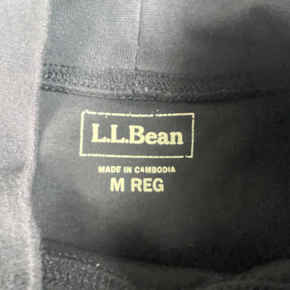 Camisa LL Bean Mediana Negra Cuello Tortuga Manga Larga Regular Para Hombre Foto 4 de 4