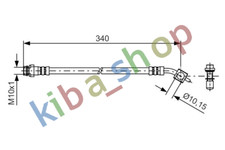LEFT BRAKE PIPE/HOSE FLEXIBLE REAR L LENGTH 330MM M10X1 BANJO FITS VOLVO S60