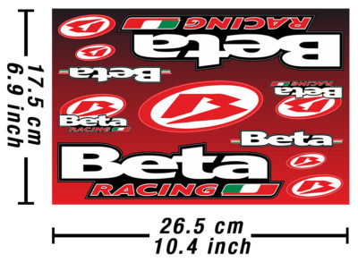 Beta Abziehbild Aufkleber Motorrad Vinyl Graphics Kit Autocollant laminiert 