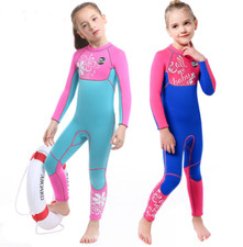 Kids Girl 3mm Neoprene Full body Diving Suits Children Surf Swim Scuba Wetsuits