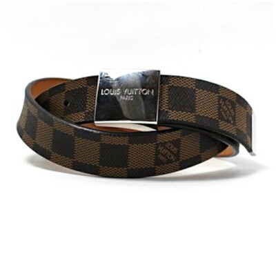 Authentic Louis Vuitton Damier Sainteur Carre belt Silver  display picture 1