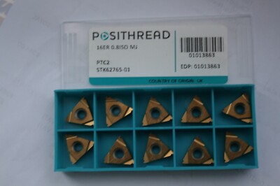 Posithread Hartmetall Gewindeeinsätze - 16ER 0,80ISO ( PTC2 ) 10 Einsätze