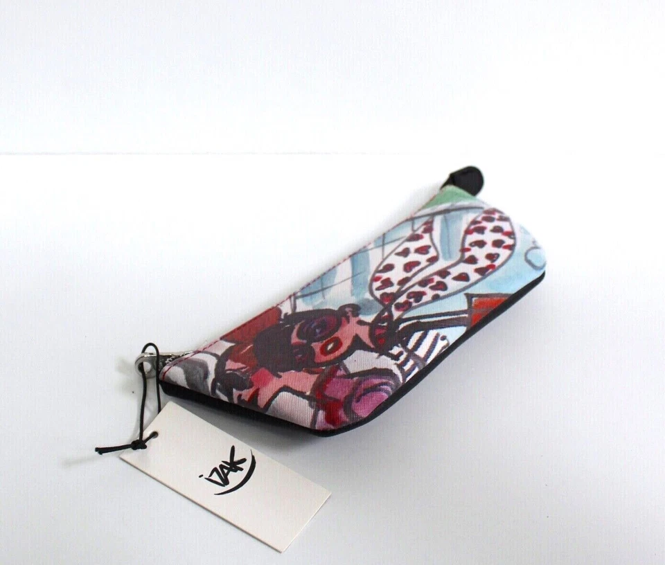 Izak Zenou Girls with Scarf Zip Pencil Case Makeup Bag Case Pouch NWT - Image 2 of 4