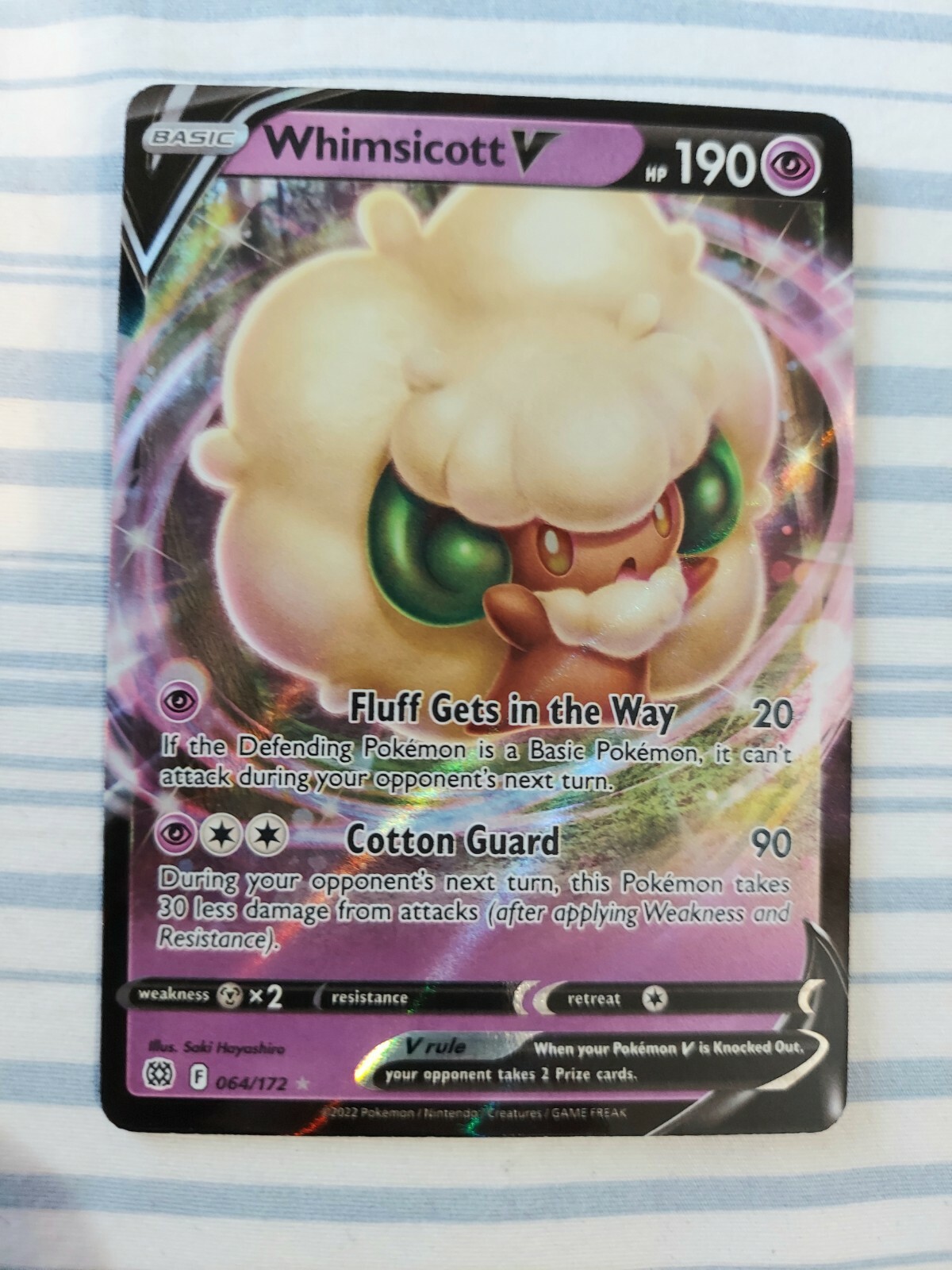 Whimsicott V 064/172 Brilliant Stars NM Ultra Rare Pokemon Card