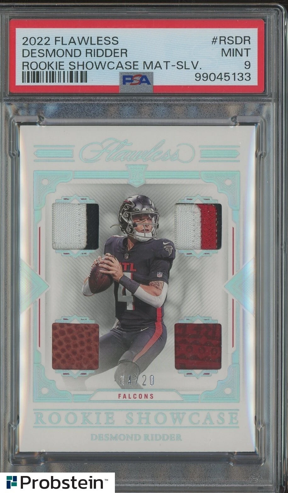 Desmond Ridder Panini Flawless Rookie Showcase Materials #RSDR Base