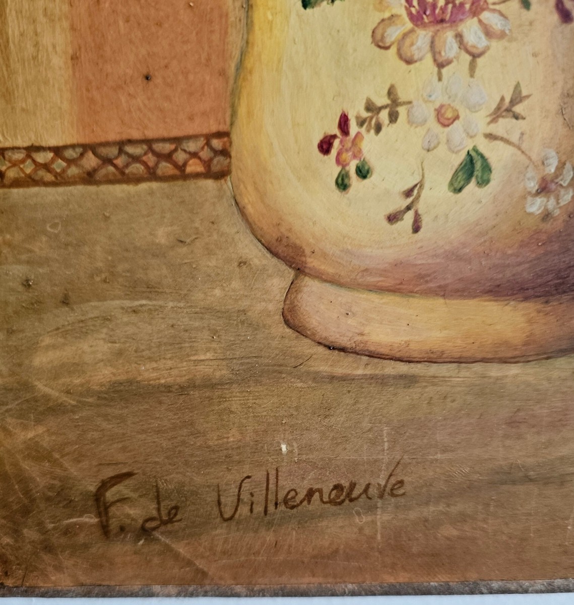 ファブリス・ドゥ・ヴィルヌーブ　Fabrice De Villeneuve Authentic Fabrice de Villeneuve Signed Painting on Paper
