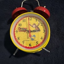 Vintage alarm clock Curious George Adventures TWIN BELL
