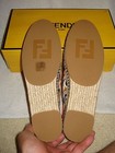 100% AUTHENTIC NEW WOMEN FENDI JUNIA CANVAS & PATENT ESPADRILLE SNEAKER US 9.5 — photo 8