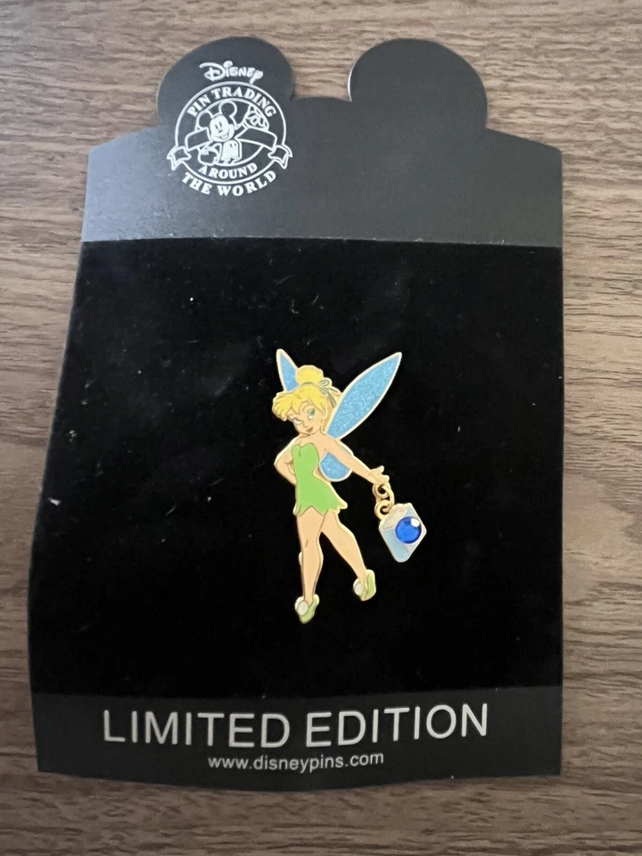 Cartera Disney Shopping Tinker Bell piedra natal azul septiembre 2009 LE 250 prendedor raro Foto 2 de 4