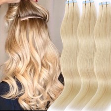 Thick Tape in Russian Remy Human Hair Extensions Skin Weft Body Wave Full Head