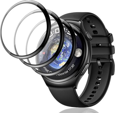 3X 3D Schutzglas Glasfolie für Huawei Watch 4 Hartglas Full Screen Display