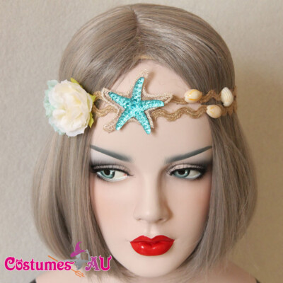 Womens Flower Girl Mermaid Crown Seashell Headband Ocean Head Piece Garland  Prop | eBay