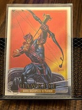 HAWKEYE 2024 SKYBOX MARVEL MASTERPIECES '92 PLATINUM COVER #34 COMIC BOOK CARD!!
