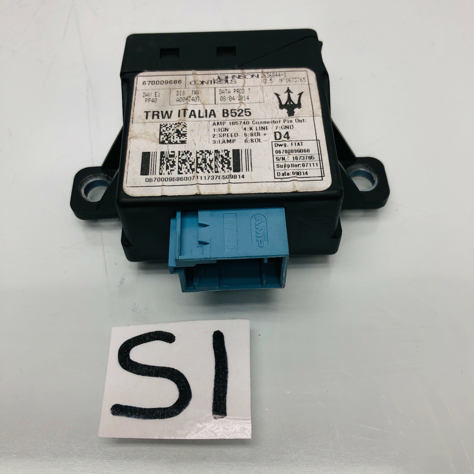 2014 - 2017 Maserati Ghibli Power Steering Control Module OEM 670009686