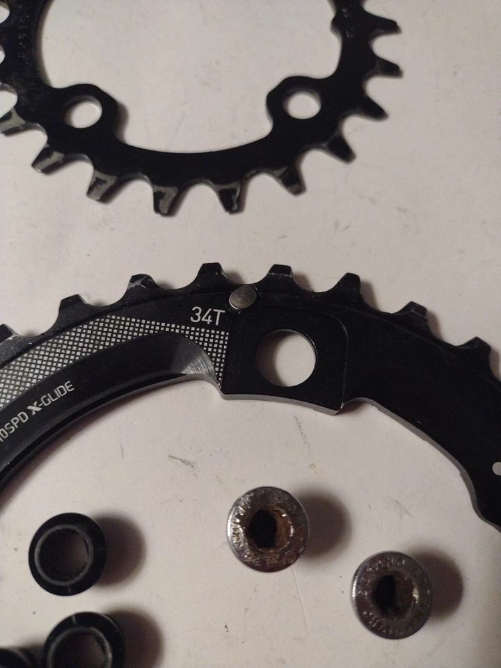 SRAM 10 Speed X-glide 34/22 Tooth Chainrings 104/49 BCD - Image 3 of 4