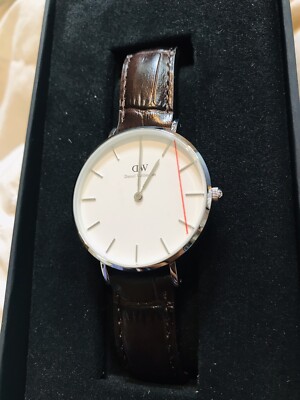 Daniel Wellington Petite 32 York S White Watch DW00100188 BNWB Brown  Strap