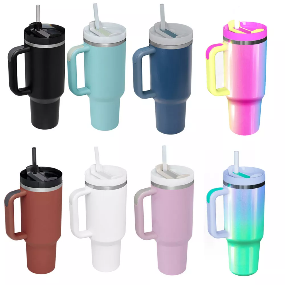 Stanley 40oz Tumbler With Handle Water Bottle With Straw Lids Stainless  Steel Vacuum Insulated Car Mug Thermal Iced Travel Cup