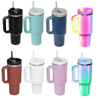 Big Eyes Fish 40 oz Tumbler with Handle and Straw Lid, Stainless Steel  Insulated Travel Mug, Cup Dupes for Car