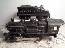 1955 VINTAGE LIONEL 1615 O SCALE 0-4-0 DIECAST METAL LOCO WITH SLOPEBACK TENDER