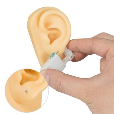 1 Pair Silicone Ear Model Light Skin Color Piercing Practice 3D Ear Model Fo DON