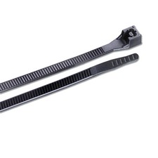 100 Pack UV Black Cable Ties Durable Nylon 6 6 Outdoor Use Miniature Standard