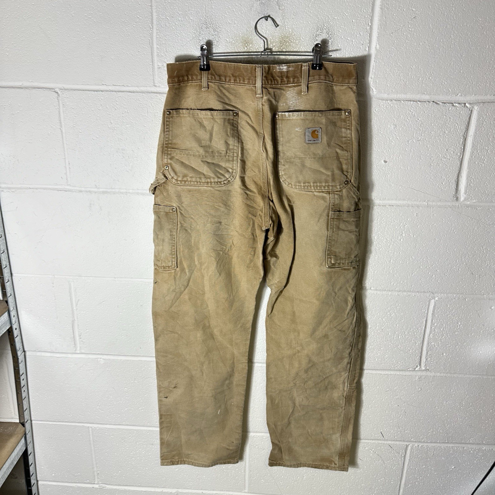 Vintage Carhartt Trousers Mens W33 L32 Brown Double Knee Carpenter Made In USA* thumbnail 6