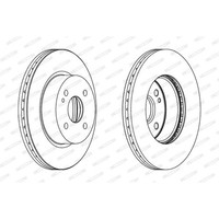 Ferodo 2X Bremsscheibe Vorne Ø258 Mm BelüFtet FüR Mazda 2 De_ DH_3 1.3 DE MX-5