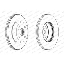 FERODO 2x Bremsscheibe vorne Ø258 mm belüftet für Mazda 2 DE_ DH_3 1.3 DE MX-5