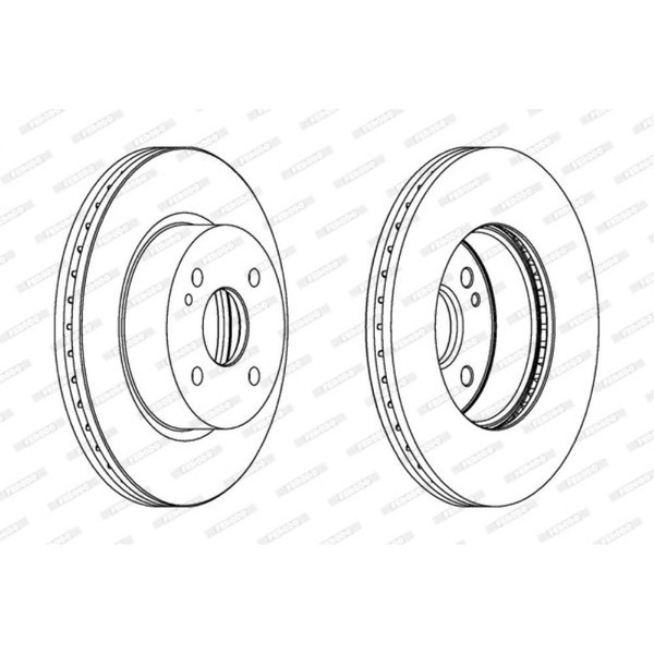 Ferodo 2X Bremsscheibe Vorne Ø258 Mm BelüFtet FüR Mazda 2 De_ DH_3 1.3 DE MX-5-image