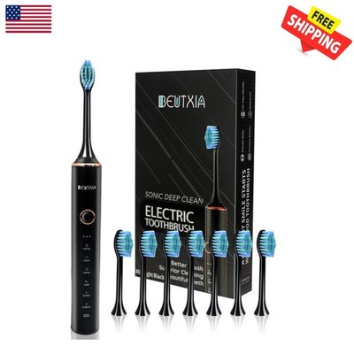 Rechargeable Sonic Toothbrush - 50 Days Battery, 37000 VPM & 6 Cleaning Modes