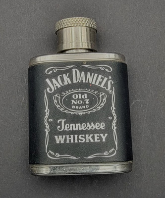 Vintage Jack Daniels Old No 7 Tennessee Whiskey Sneaky Stainless 1oz Shot Flask