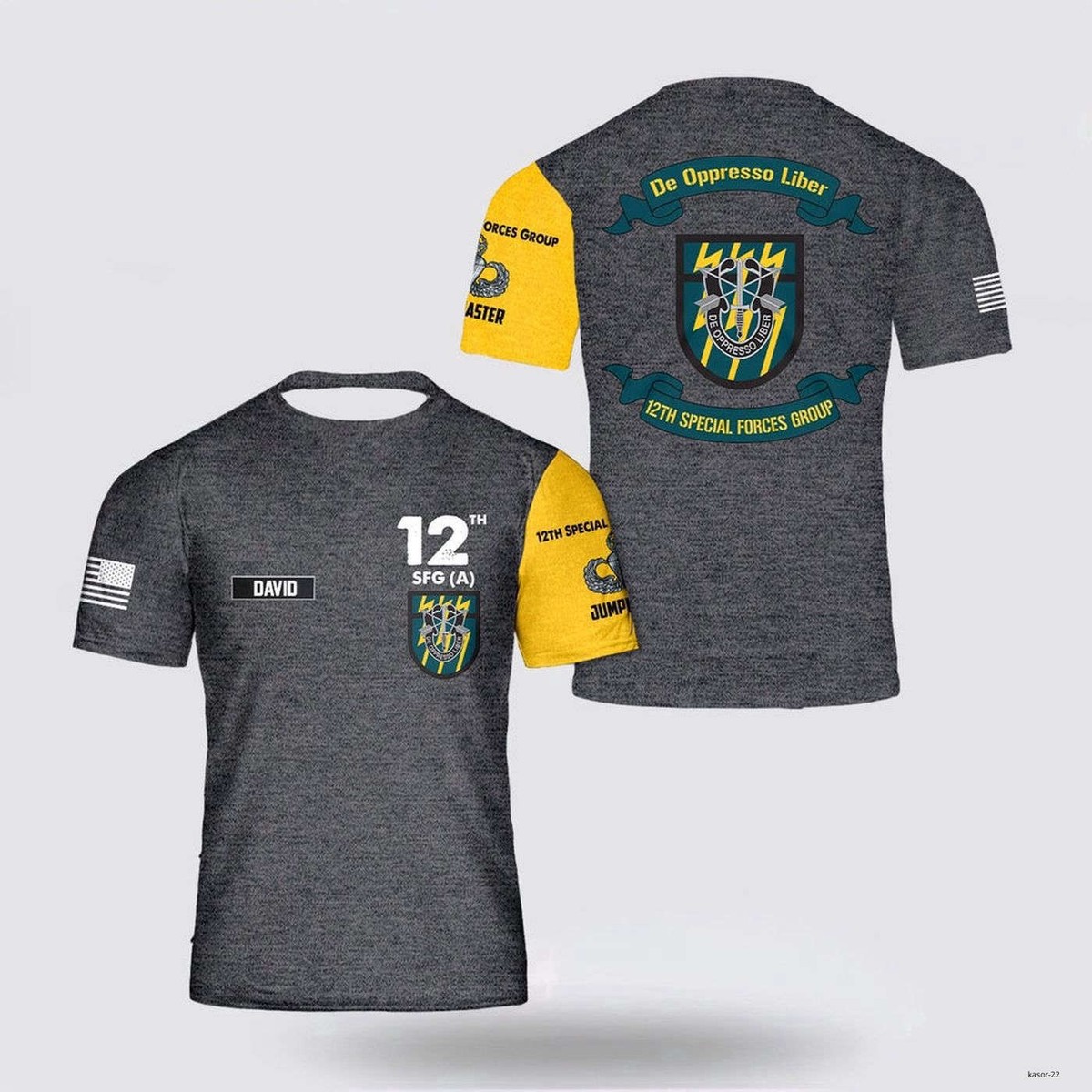 Custom Name US Army Special 12th Special Forces Group (12th SFG)(A) T Shirt
