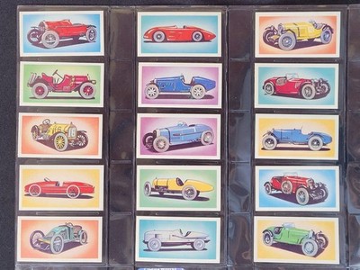 1965 Amaran Tea (UK) ''Veteran Racing Cars'' Complete 25 Racing Card Set