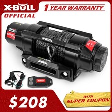 X-bull 6000lb Electric Winch 12v Wireless Remote Synthetic Rope Boat Atv Utv 4wd