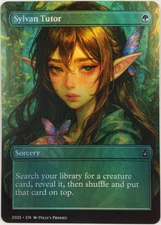 Sylvan Tutor FOIL Proxy Playtest Card Custom Fantasy Anime Elf Girl Art Design