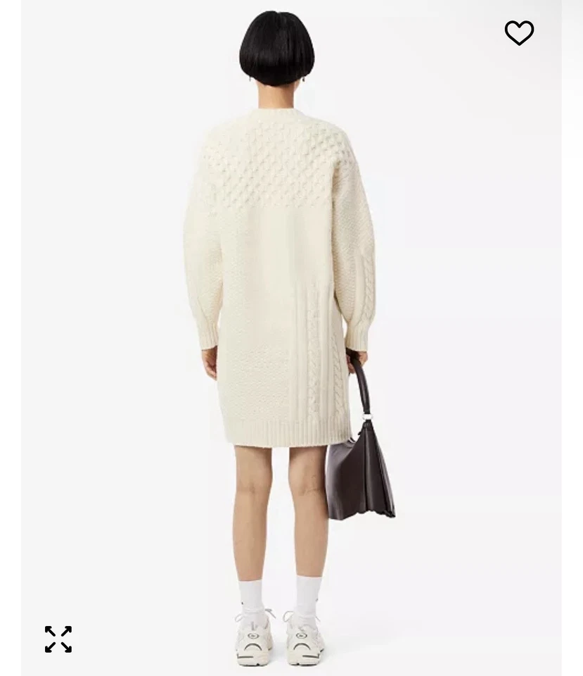 Suéter tejido de gran tamaño para mujer LACOSTE USAW Foto 2 de 4