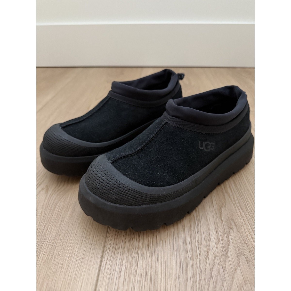 UGG Black Cozy Shearling Slip-On Clogs UGG Black Suede Slip-On Mules with Shearling | Mercari main image 4