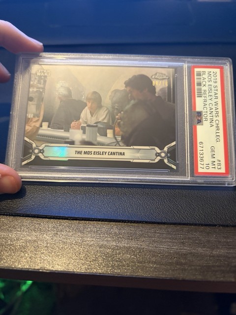 Topps Star Wars Chrome Legacy #83 Mos Eisley Cantina Black /10 PSA