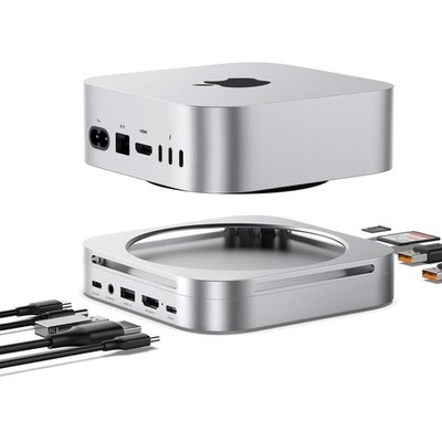 Mac mini M4 Dock & Hub with 8TB NVMe SSD Enclosure, 4K@60Hz HDMI, 2x10Gbps US...
