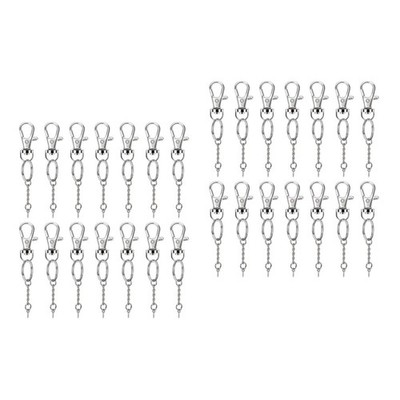 80 Sätze Schlüsselringe Set DIY Keychain Zubehör Keychain Crafts Kits (Silber)