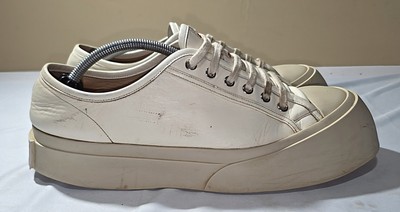 Marni White Leather Platform Sneakers Size 46 Or 11.5 Made in Italy 
