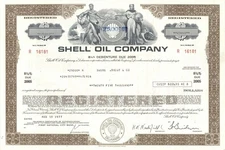 Shell Oil Co. - 1970's-80's dated Famous Oil Company Bond - Various Denominati