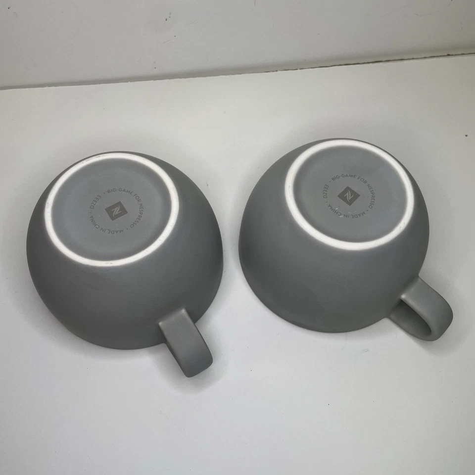 Juego de 2 tazas de café capuchino gris medio Nespresso Barista Big Game Collection Foto 3 de 4