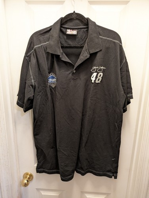#ad Chase Authentic Mens XL Polo Shirt Jimmie Johnson 48 Black Lowes Nascar Racing $15.99