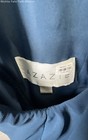 Azazie Women's Hemmi Slate Blue Pleated Chiffon Bridesmaid Maxi Dress Size 0 — photo 2