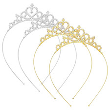 4 Pack Princess Crown Tiara Crystal Headband Crown, Rhinestone Tiara Headbands w