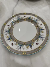 ANTIQUE ROYAL DOULTON CHINOISERIE ENAMEL SET OF PLATES 9"