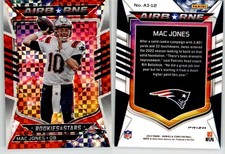 Mac Jones 2022 Rookies & Stars Airborne Red Plaid AI-12 Patriots 49ers